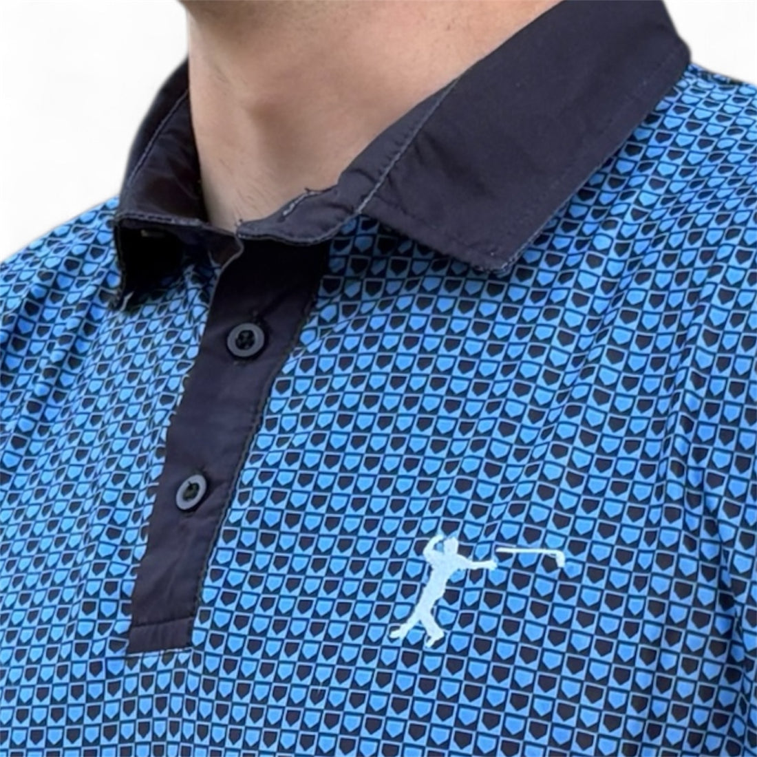 Black and Blue Home Plate Polo