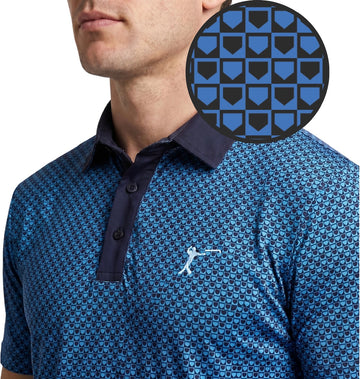 Black and Blue Home Plate Polo